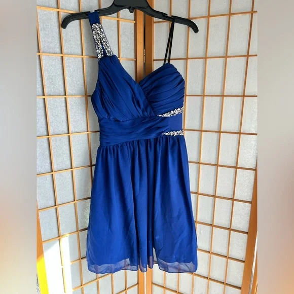 blue dress for baby girl 90's City Triangles Blue Sparkly Dress - Tagged Small main image 0